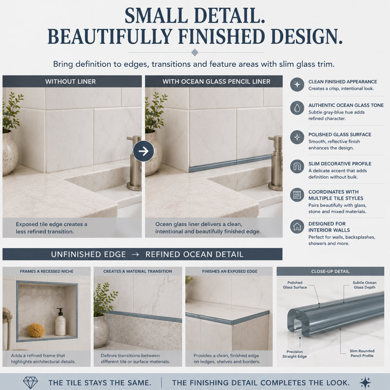 Carreau de dosseret gris océan CNK Tile