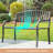 Pettit Steel Slat 50  in. High Back Outdoor Garden Bench, Patio Loveseat, Park Bench