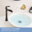 Robinet de lavabo de salle de bain monocorps à poignée simple en bronze huilé-116142440