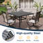 Table bistro en fonte d'aluminium pour patio avec trou pour parasol