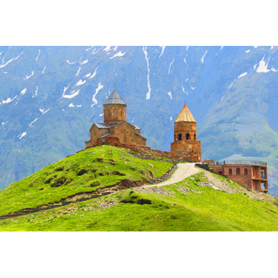 Church In Stepantsminda - Wrapped Canvas Print