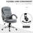 Grey Office Chair - Adjustable Height, Thick Padding Comfortable Computer With And Lumbar Relaxation In Seat Wide Relief Functionality Enhancement