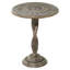 Table d'appoint anthracite en bois sculpté à la main Anthea