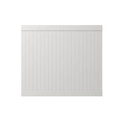 Clôture d'intimité en vinyle blanc de qualité supérieure 6 pi x 7 pi No Dig