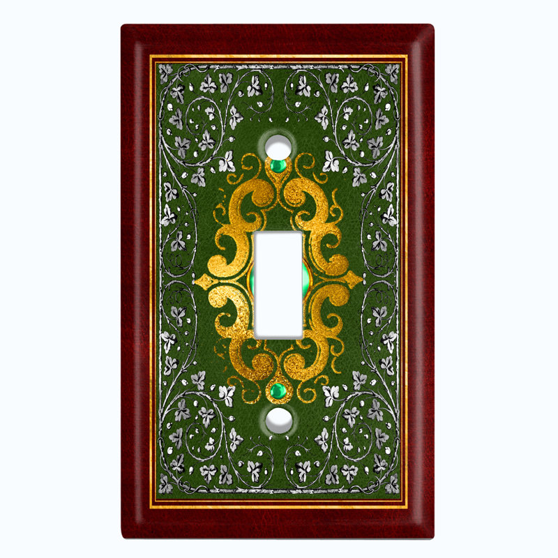 Patterned 1 - Gang Toggle Light Switch Standard Wall Plate