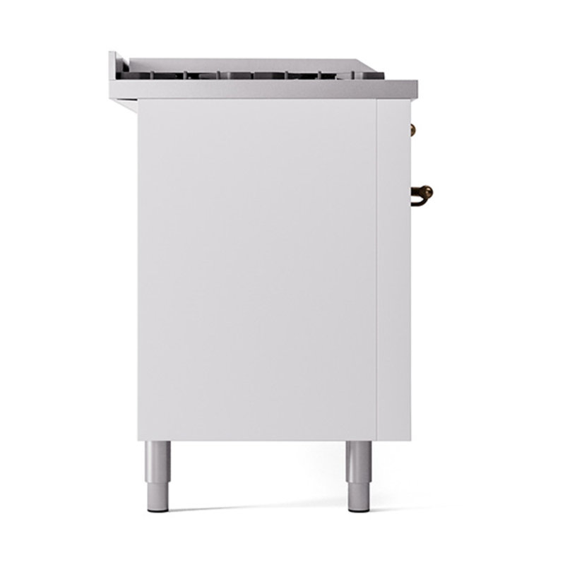 Cuisinière ILVE Nostalgie II Série 60 po à double combustible avec 7 brûleurs scellés, plaque de cuisson, table française (gaz naturel, porte pleine)