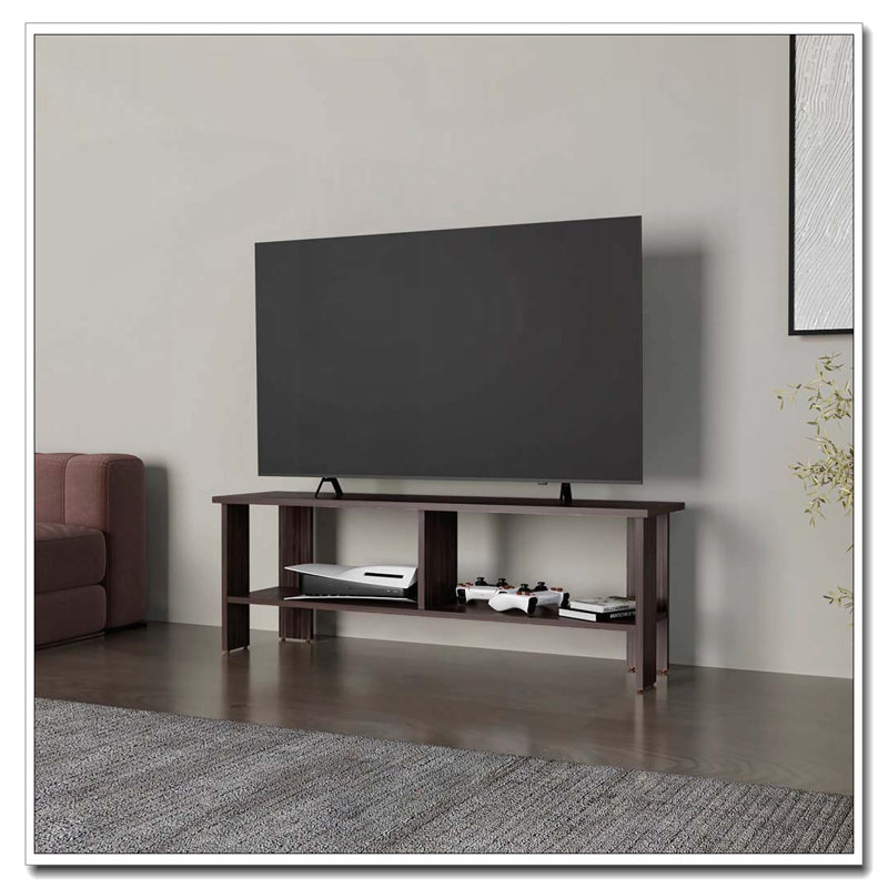 Meuble télé avec rangement ouvert, Noyer