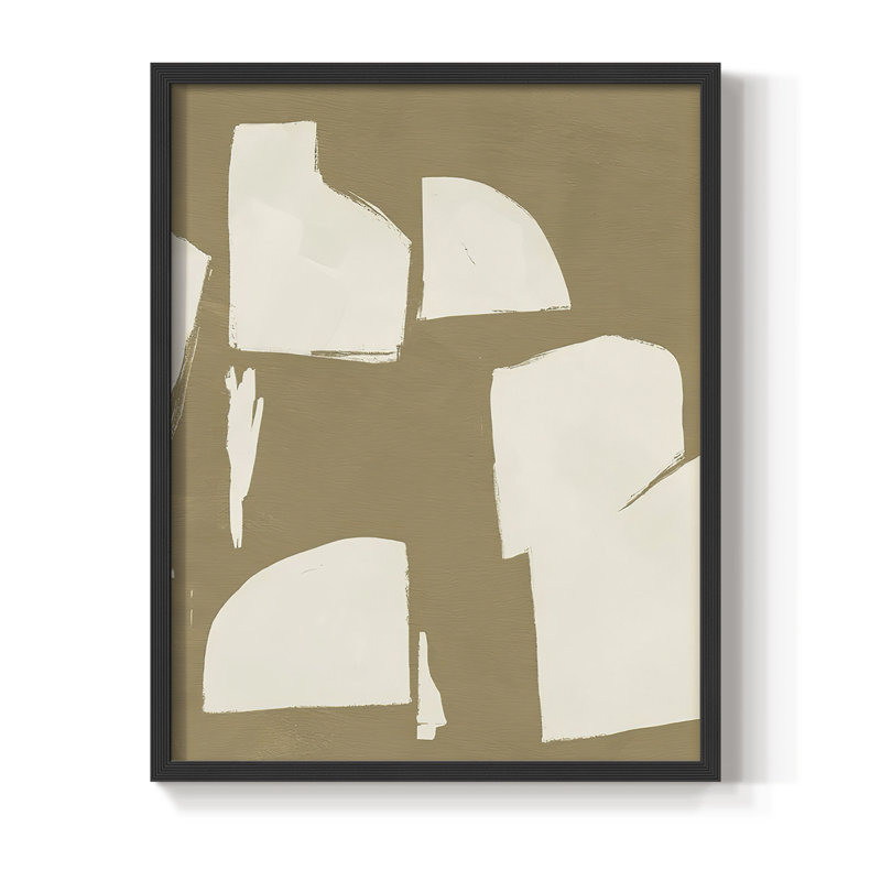 Impression encadrée Chunky Abstract IV - bois massif, Noir, H 10 po x l 8 po