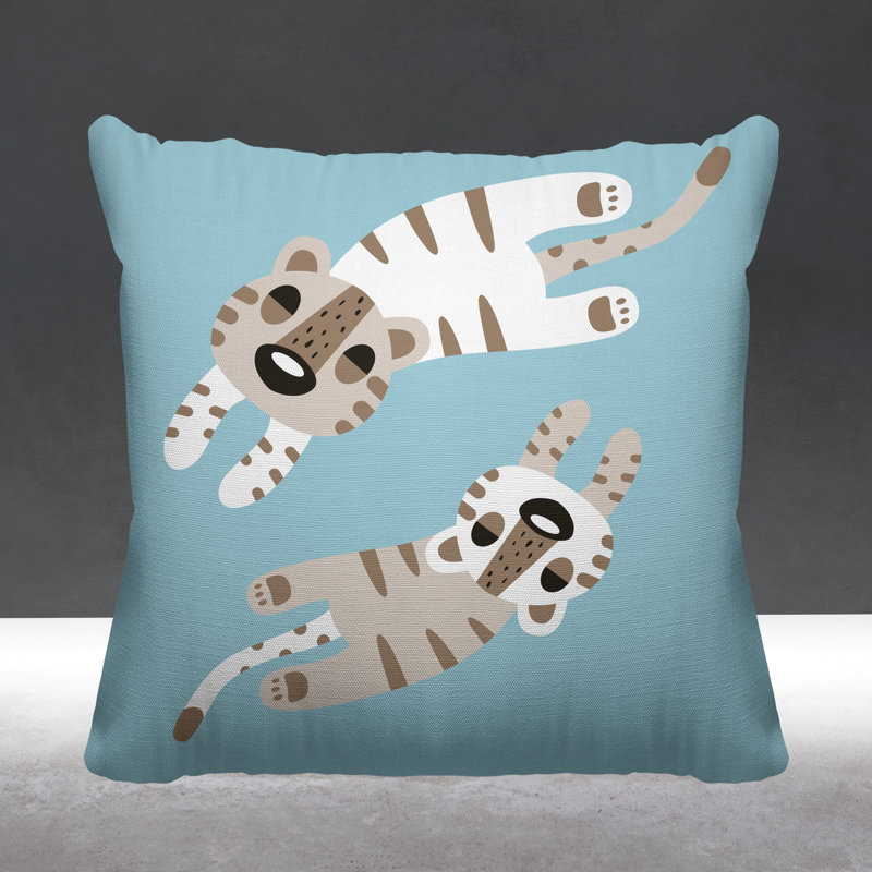 Coussin Jiba, L 19 po x H 19 po, Bleu pastel
