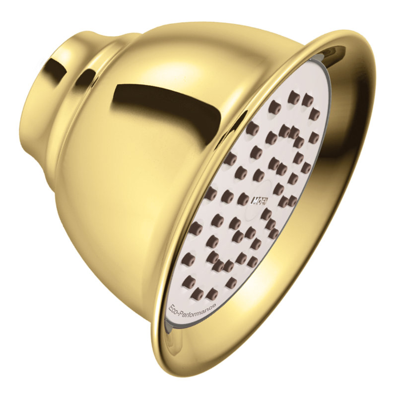Moen® 2.5 GPM Rain Adjustable Shower Head, Polished Brass