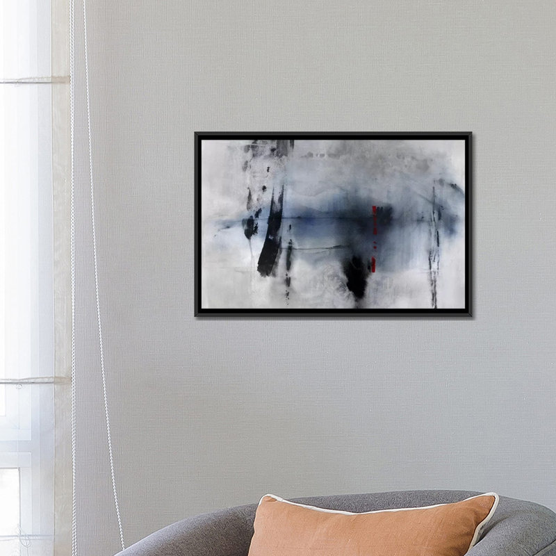 «Echelon I», impression sur toile, H 18 po x l 26 po x P 1,5 po, Toile avec cadre flottant noir, Pas de tapis