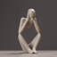 Thinker Resin Sculpture Art Abstract Meditator Tulley Figurine Tabletop Ornament