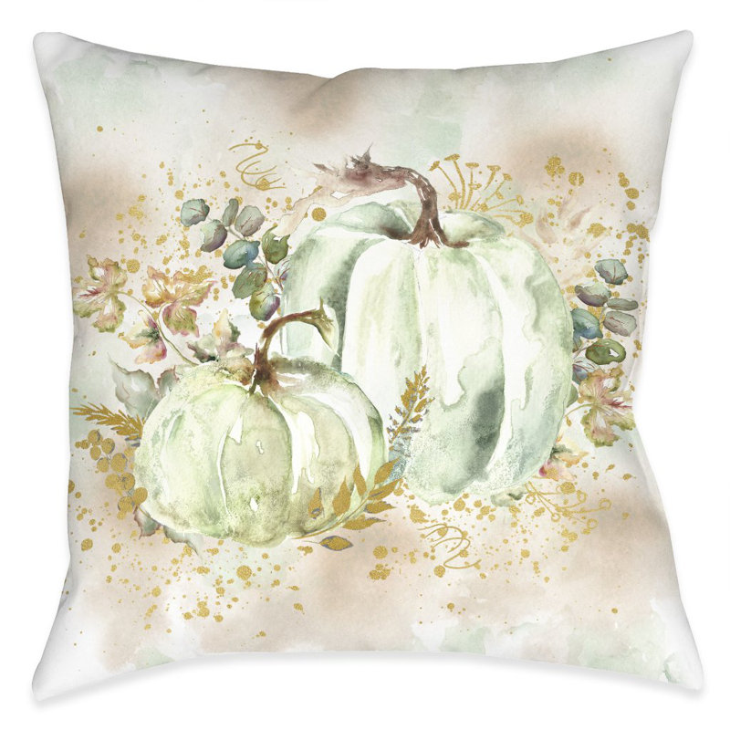 Ghost Pumpkin Reversible Throw Pillow