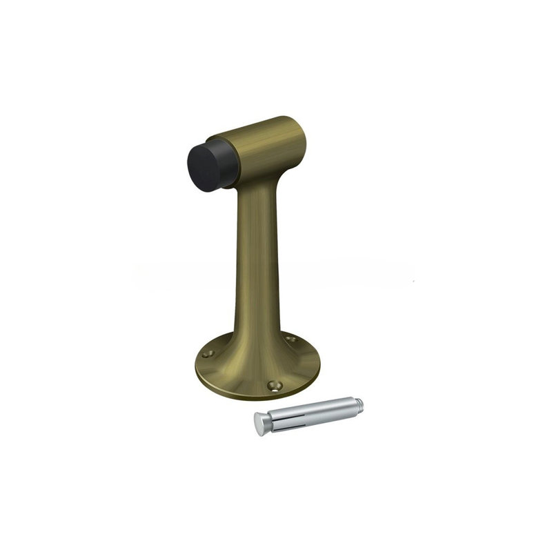 Fixation au sol Deltana DSF600U5, pare-chocs de 6 po, HD, laiton massif en laiton antique, Laiton antique