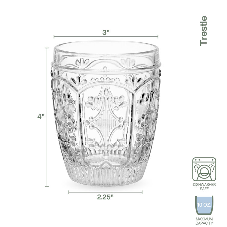 Fitz and Floyd Trestle Highball Glasses Clear - Set of 4