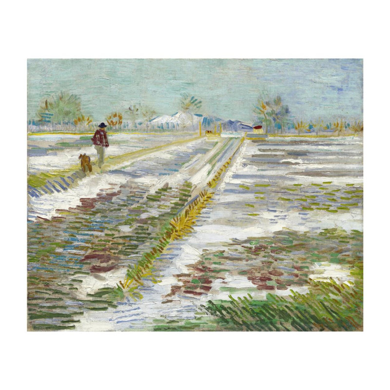 Paysage avec neige (Paysage enneigé) par Vincent van Gogh - Estampe numérique, H 16 po x l 20 po