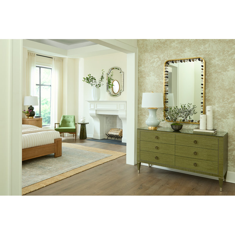 Zoe Rectangle Brass Mirror