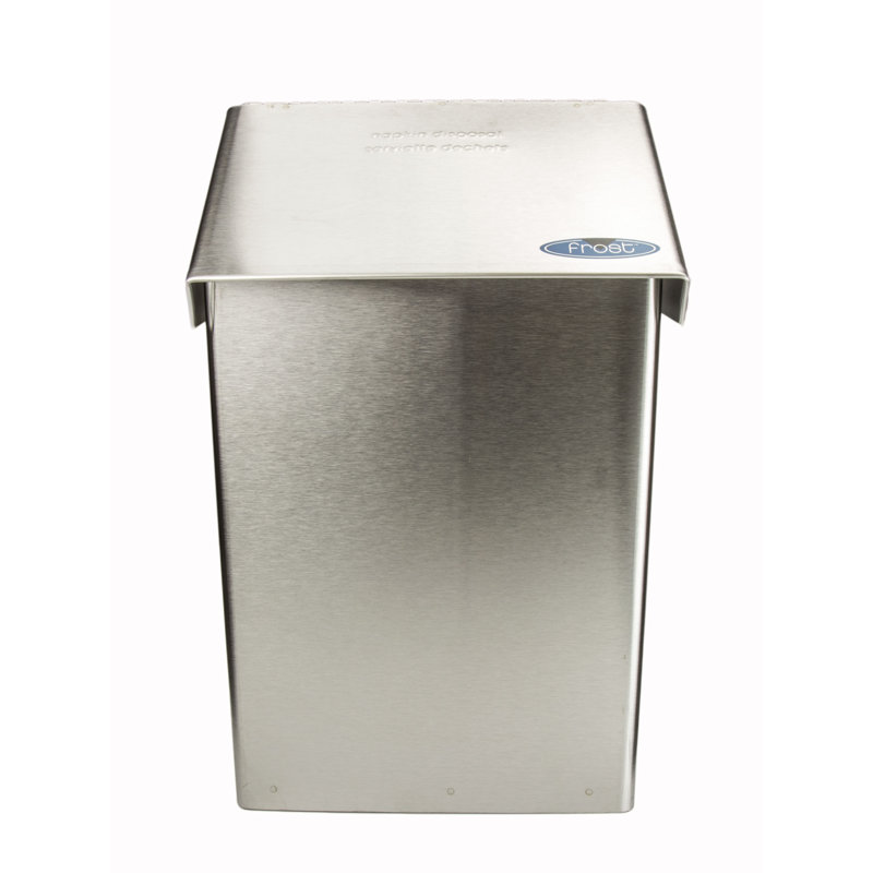 Poubelle à couvercle pivotant 1 gallon, Acier inoxydable