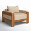 Nathanson Teak Patio Chair with Cushions