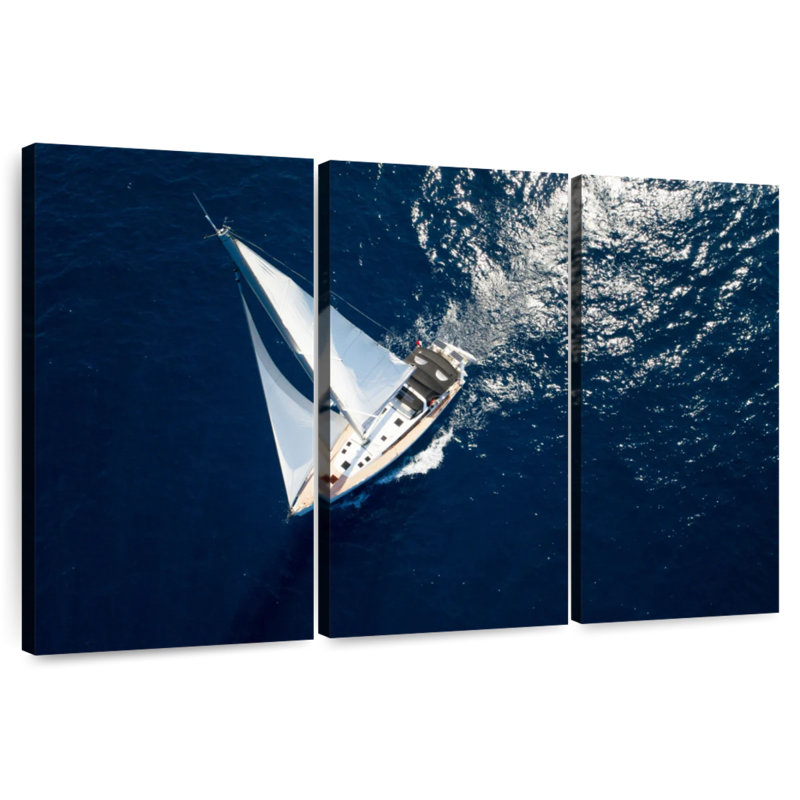 Mehar Yachting On Open Sea, 28" H x 45" W