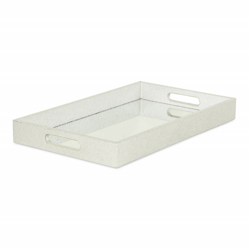 Plateau rectangulaire en bois 16 po avec poignées