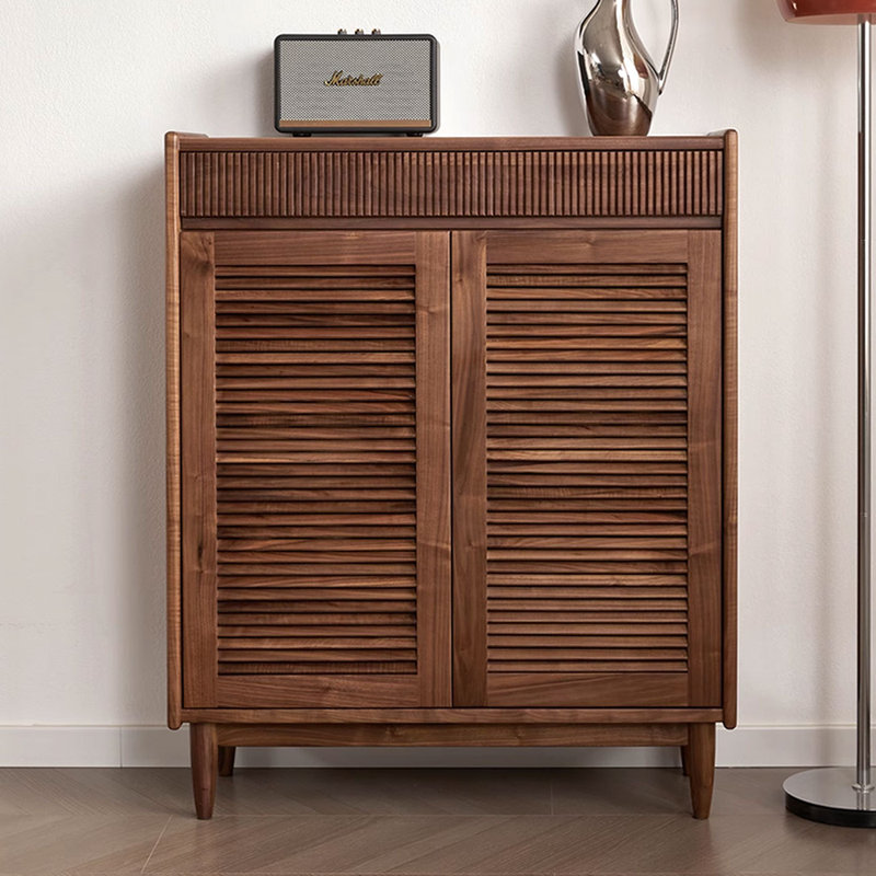 Double-Door Japanese-Style Shoe Storage Cabinet