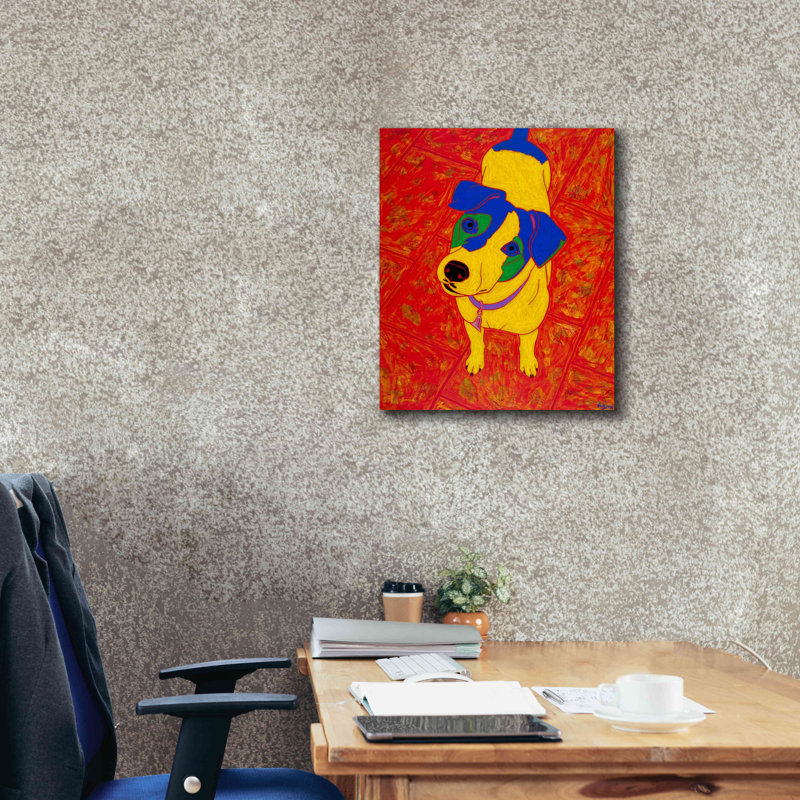«Feisty Jack Russell» par Angela Bond, impression sur toile, H 24 po x l 20 po x P 0,75 po