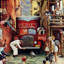 « road block » par norman rockwell, reproduction d’art sur toile tendue-1182296520