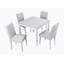 Ensemble de table de salle à manger en bois 5 pièces, ensemble de table de cuisine avec table carrée, table de salle à manger en bois-1178635689