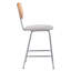 Ceferina 22.8" Mid Century Modern Rattan Back Upholstered Bar Stool-2067399402