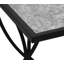 Table d'appoint, en forme de C, bout, côté, collation, stratifié gris, métal noir, contemporain, moderne