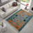 Vintage Look Middlefield Orange Navy Moroccan Cotton Chenille Area Rug-337301566