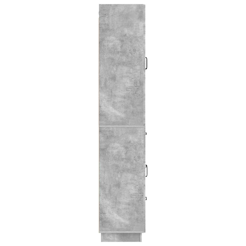 3 -Door 3 Storage Cabinet, Concrete Grey