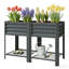 Boîte à fleurs, boîte à fleurs surélevée pour l'extérieur, lit de jardin surélevé-1595309086