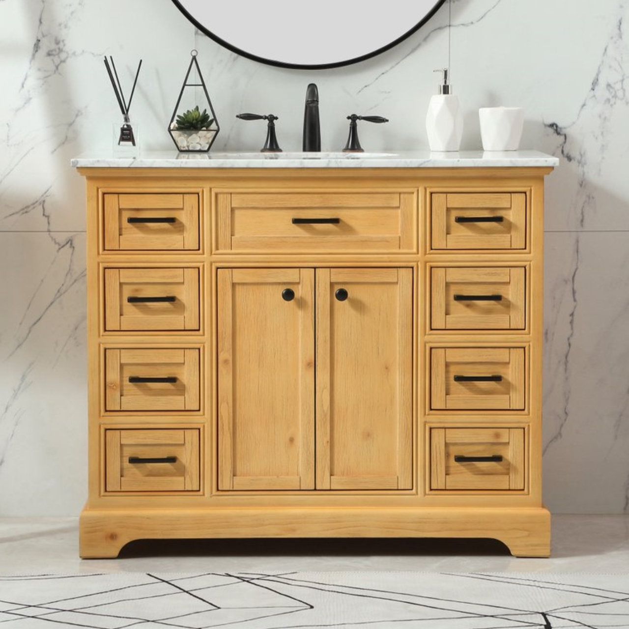 Hermes 42" Single Bathroom Vanity, Natural