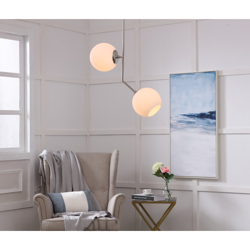 Suazo 2 - Light Cluster Pendant, Frosted, Chrome