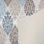 Tapis géométrique tissé à plat en polyester bleu / gris Goins-996056287