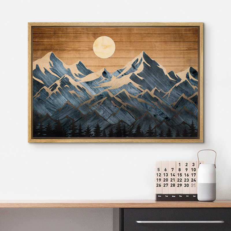 Impression sur toile de décor de chambre à coucher encadrée Western Brown, Naturel, H 24 po x l 36 po
