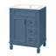 Meuble-lavabo 24 po avec lavabo en céramique, petite armoire de salle de bain moderne, 2 tiroirs et tablette réglable