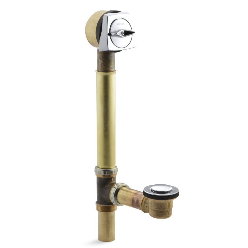 1.5" Leg Tub Drain With Overflow, Vibrant Brushed Nickel