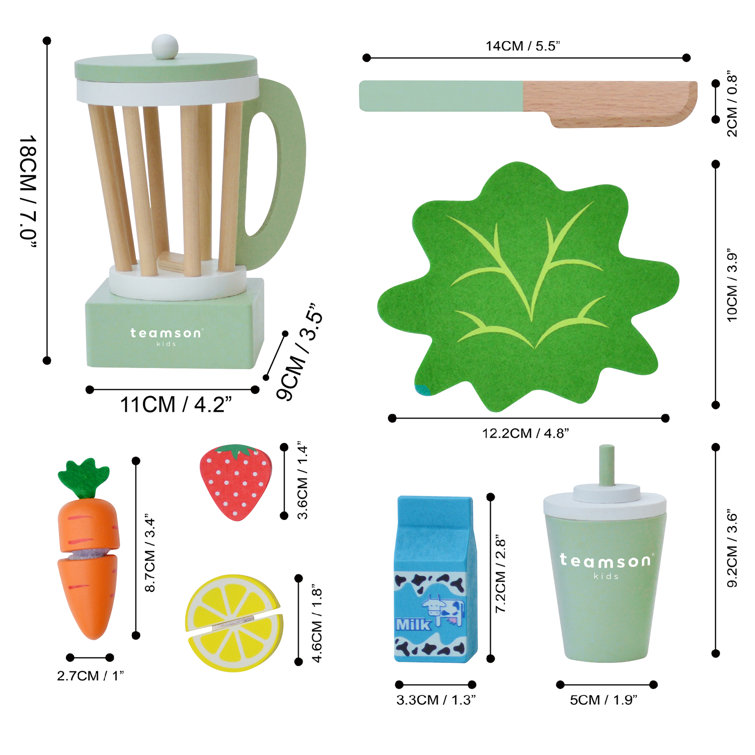 Children's Kitchen Accessories, Blender / Food Processor Mint, Personalize  