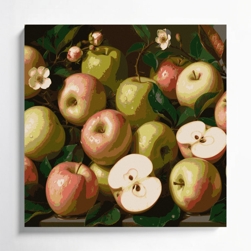 Art floral sur toile, H 12 po x l 12 po