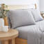 Ensemble de draps en jersey tricoté très grand en jersey 4 pièces | Ensemble de draps en jersey 100% coton respirant | Toutes saisons, gris-73567604-92411415