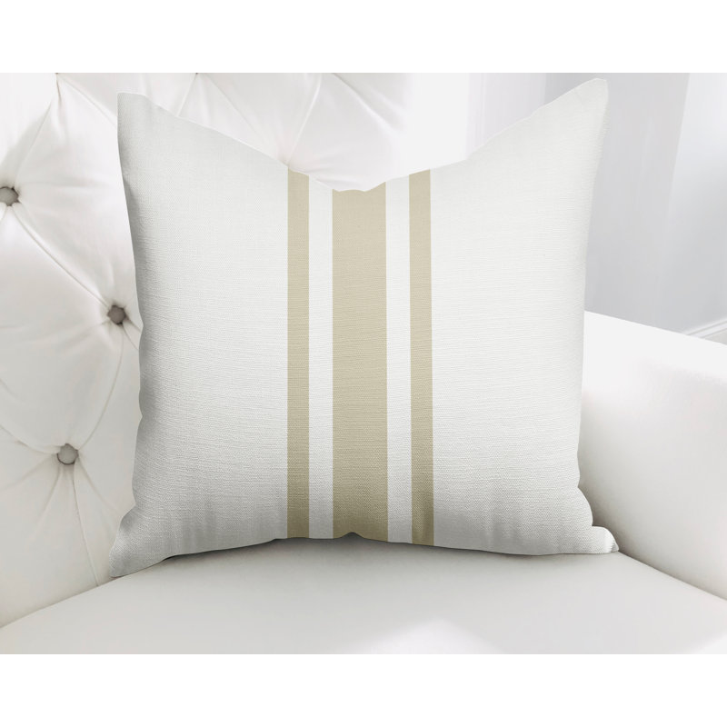  Housse et insert de coussin en coton Sabine, Beige, L 19 po x H 19 po