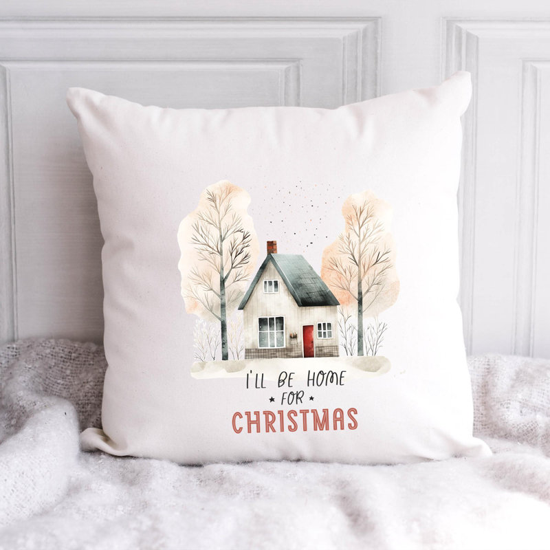 Coussin décoratif en polyester 03_CozyChristmas, 18 po x 18 po