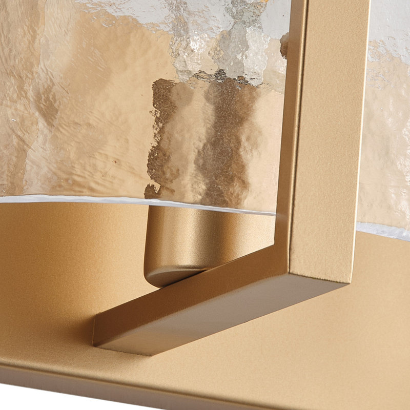 3-light Gold Adjustable Glass Wall Lamp