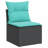 Ebern Designs 4 Piece Patio Sofa Set With Cushions Black Poly Rattan-1877193868-1877193970