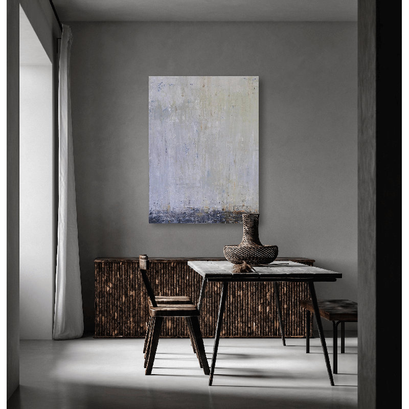 Blue Rain II Print by John Beard, 40" H x 30" W x 1.5" D, Wrapped Canvas