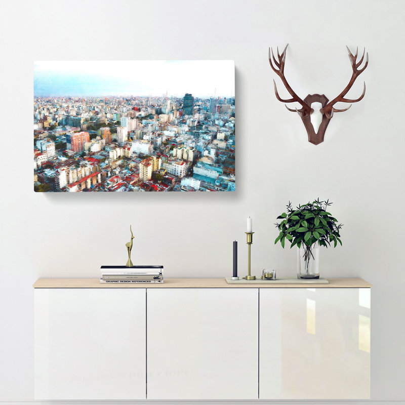 Buenos Aires Skyline In Argentina - Wrapped Canvas Painting, 40cm H x 60cm W x 3cm D