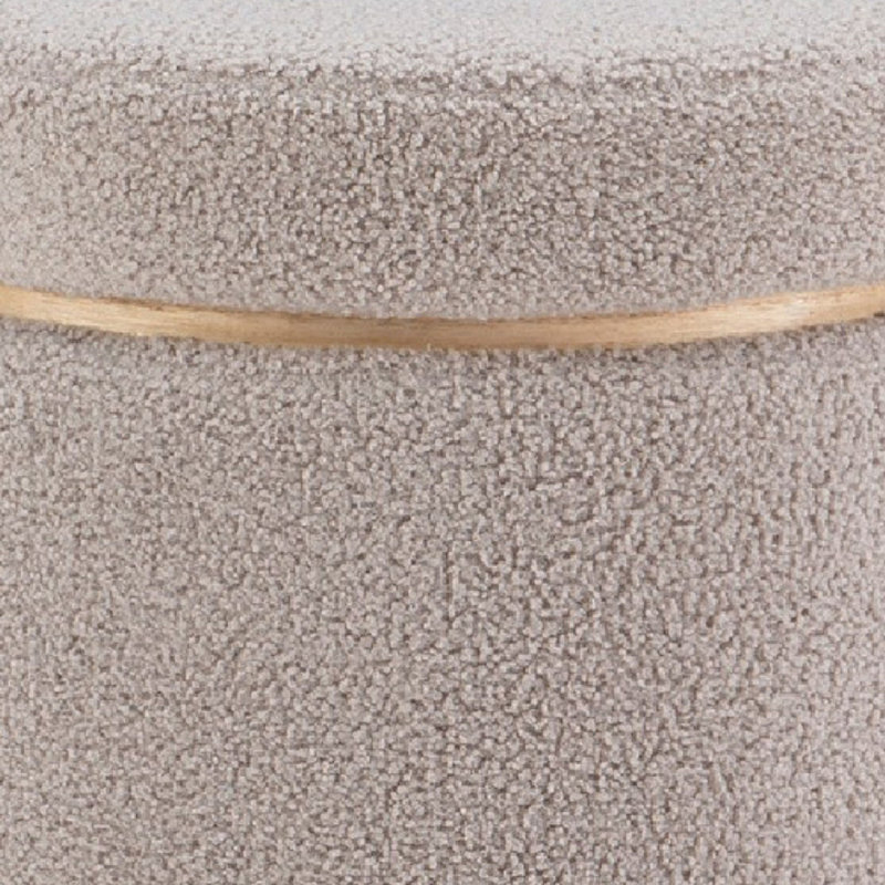 Repose-pieds en sherpa Thurleigh, Tissu Sherpa gris